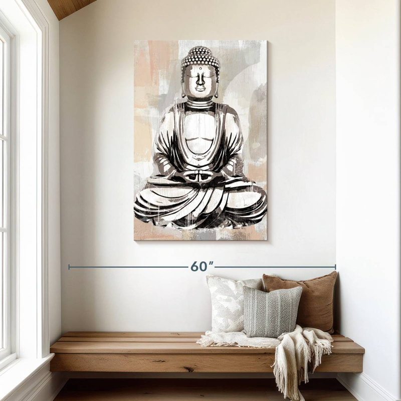 Adella Silver Buddha, 45" H x 30" W