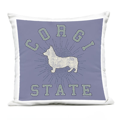 Coussin d'extérieur imprimé Stupell Industries par Corgi State Design par Spirit Animals / Life Is High