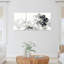 «Black and White Ink Floral», reproduction d'art sur toile tendue à la main (ensemble de 3)-1441182285