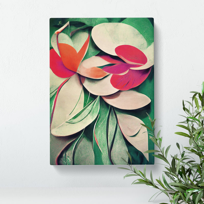 Floral Abstract No.1 - Wrapped Canvas Painting, 50cm H x 35cm W x 3cm D