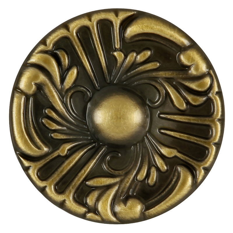 Cavalier 1 1/2" Diameter Mushroom Knob, Antique Brass