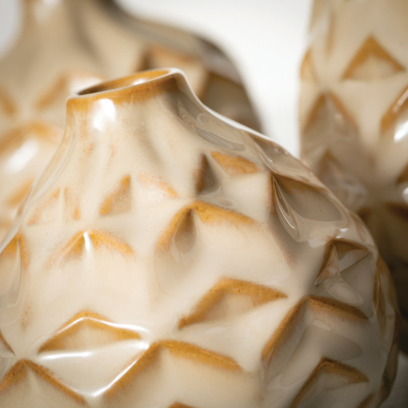 Gilded Elegance Ceramic Table Vase