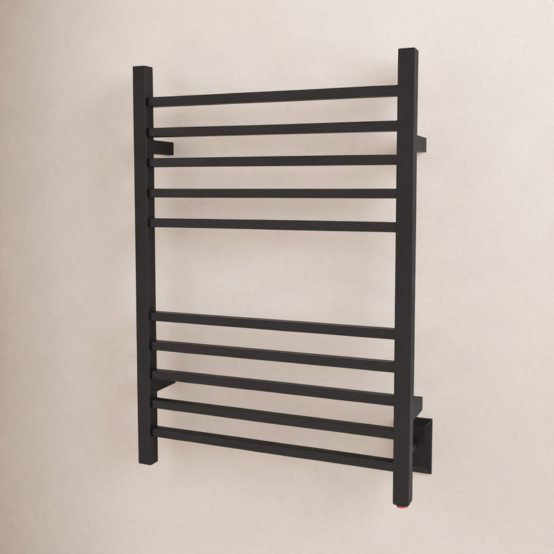 Chauffe-serviettes électrique mural carré Radiant, Noir mat
