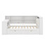Lit plateforme avec tablettes de rangement, tiroirs, station de charge USB, tête de lit à DEL et bureau intégré, tête de lit tapissier, lit haut à structure en bois pour petits espaces-811157105-811157109