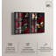 Ensemble de décorations murales pour salle de bain Midnight Bloom par Art Remedy, cadre noir, 16 x 24-724231335-724231328