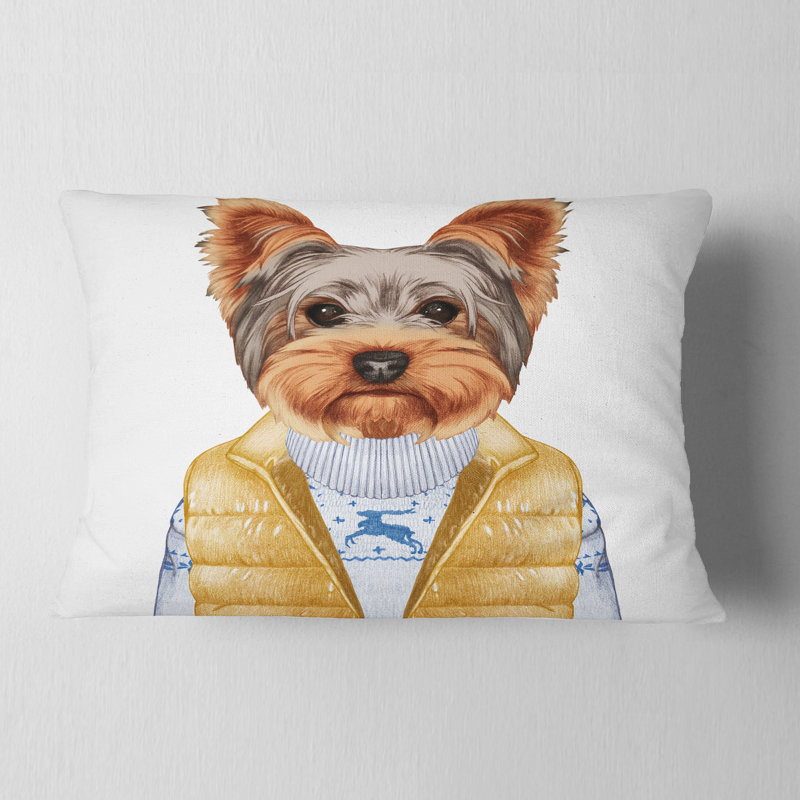 Coussin lombaire à l’intérieur et à la déterrier animal