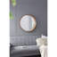 31,5 "miroir rond en bois de pin, miroir mural pour la salle de bain