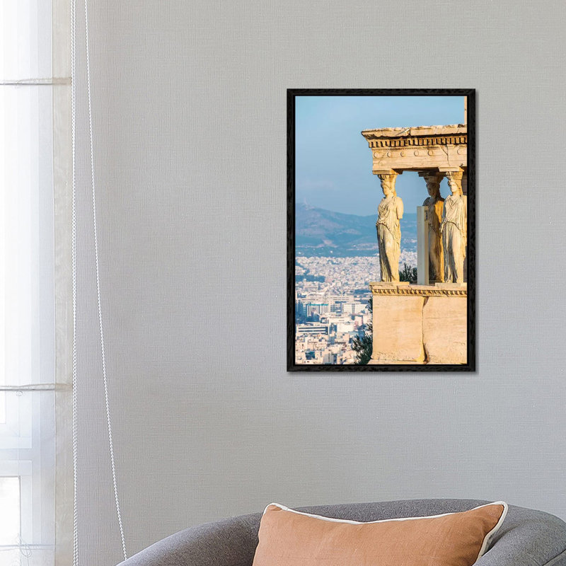 Athens, Greece VII by Nejdet Duzen - Print on Canvas, 66.04 cm H x 45.72 cm W, Black Framed