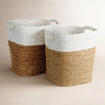 Madura Handmade Seagrass Storage Bin Set