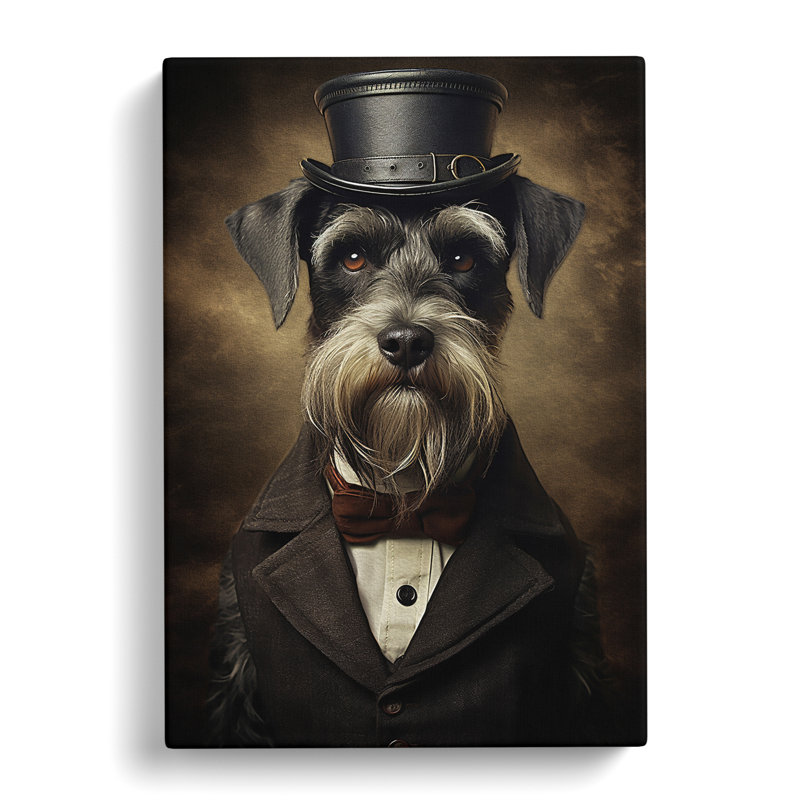 Schnauzer Gothic - Wrapped Canvas Print, 76cm H x 50cm W x 3cm D