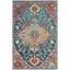 Tapis bleu sarcelle / rose / orange à motif oriental Gonzalez-25745337