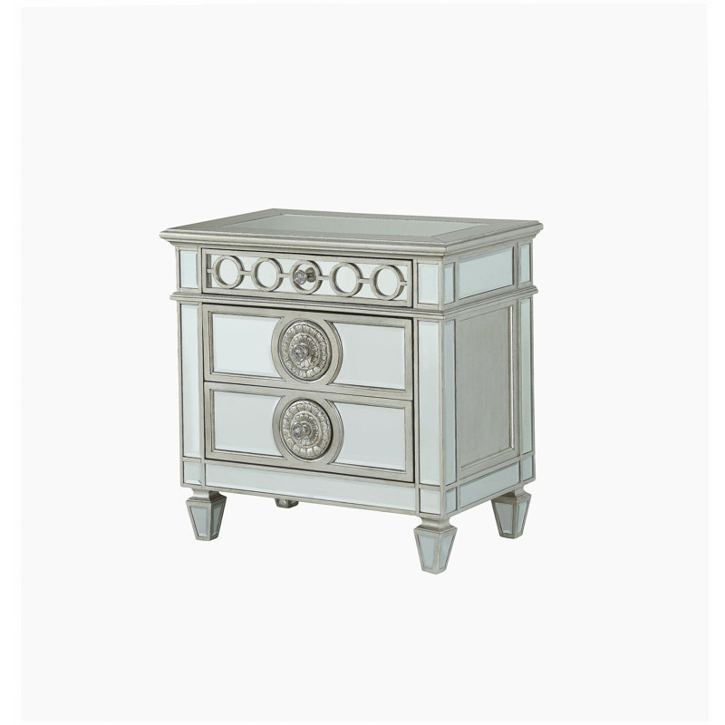 Table de chevet Varian, Argent argent