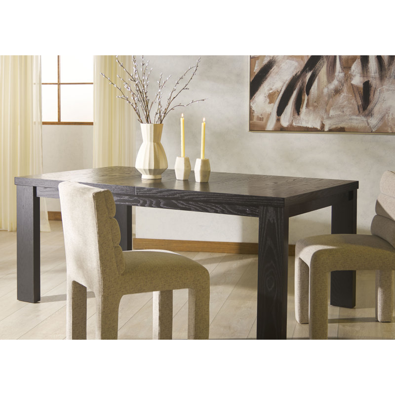 Desmond Extendable Wood Dining Table, Black