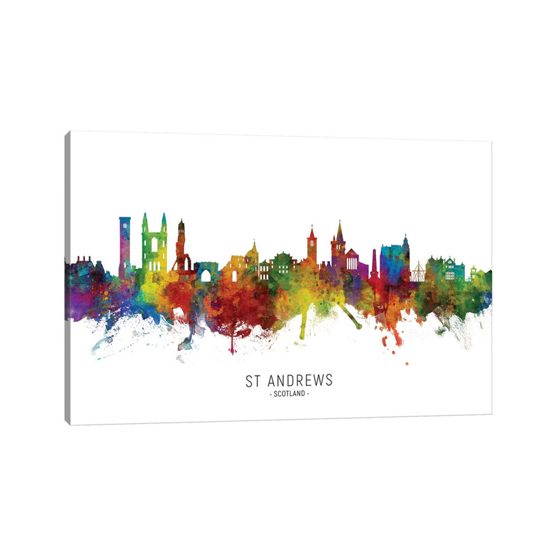 «St Andrews Écosse Skyline» par Michael Tompsett, impression sur toile tendue, H 40 po x l 60 po x 1,5 po