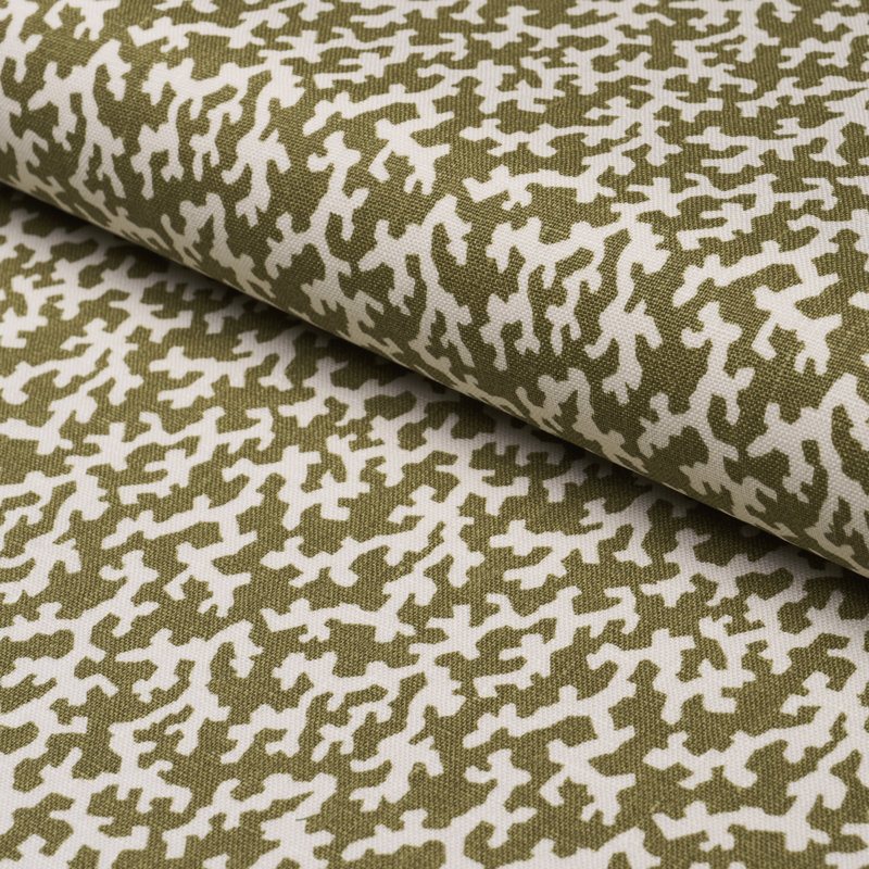 Schumacher X Veere Grenney Folly Fabric, Olive
