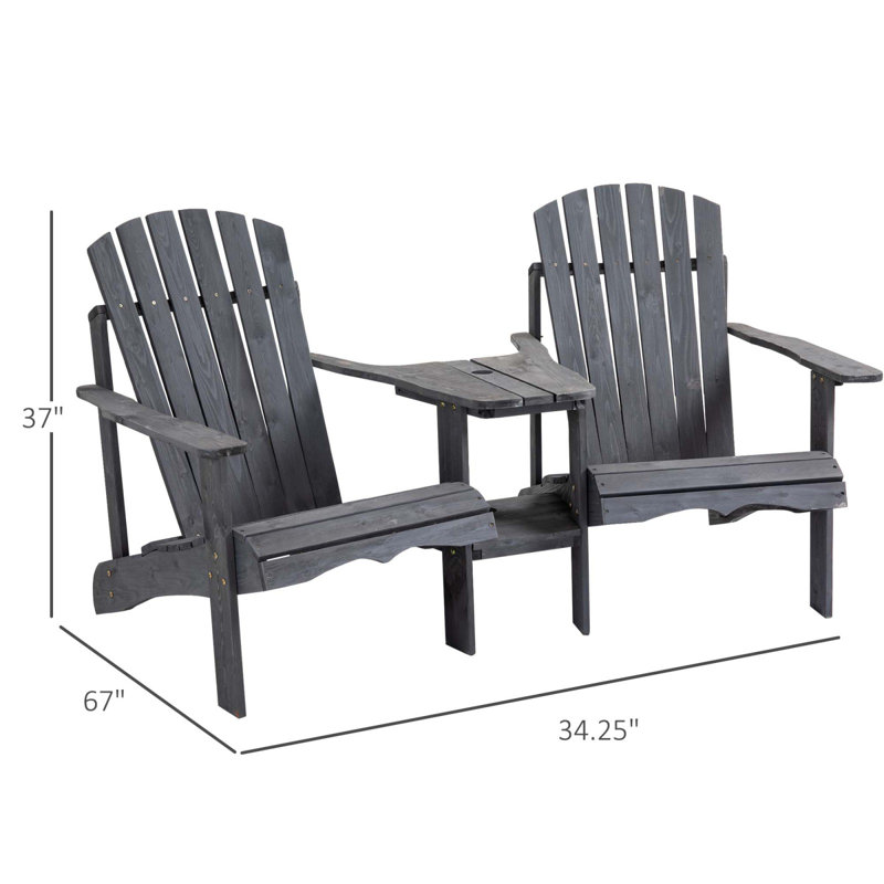 Chaises avec table et banc d'extérieur
