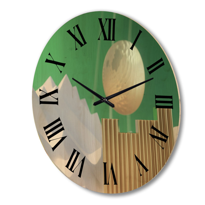 Horloge murale en bois massif Philipsburg, Très grand