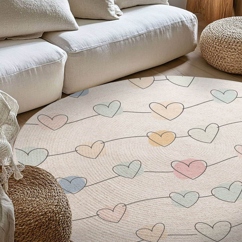 Tapis tressé Clean Heart Designs, Rond 5 pi