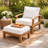 Galvan Solid Wood Teak Outdoor Ottoman-1188851269