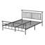 Metal 38.7" Bed Frame with Headboard-489597759