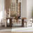 Modern Farmhouse Extendable 59.06" to 90.55" Table Dining Set for 4-8-699640342-699640339-699640332