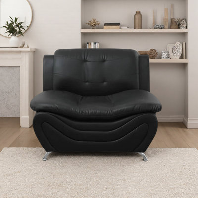 Fauteuil d'appoint 42 po en similicuir respirant