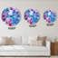 Bleu et rouge abstrait nuages - horloge murale moderne-820508340