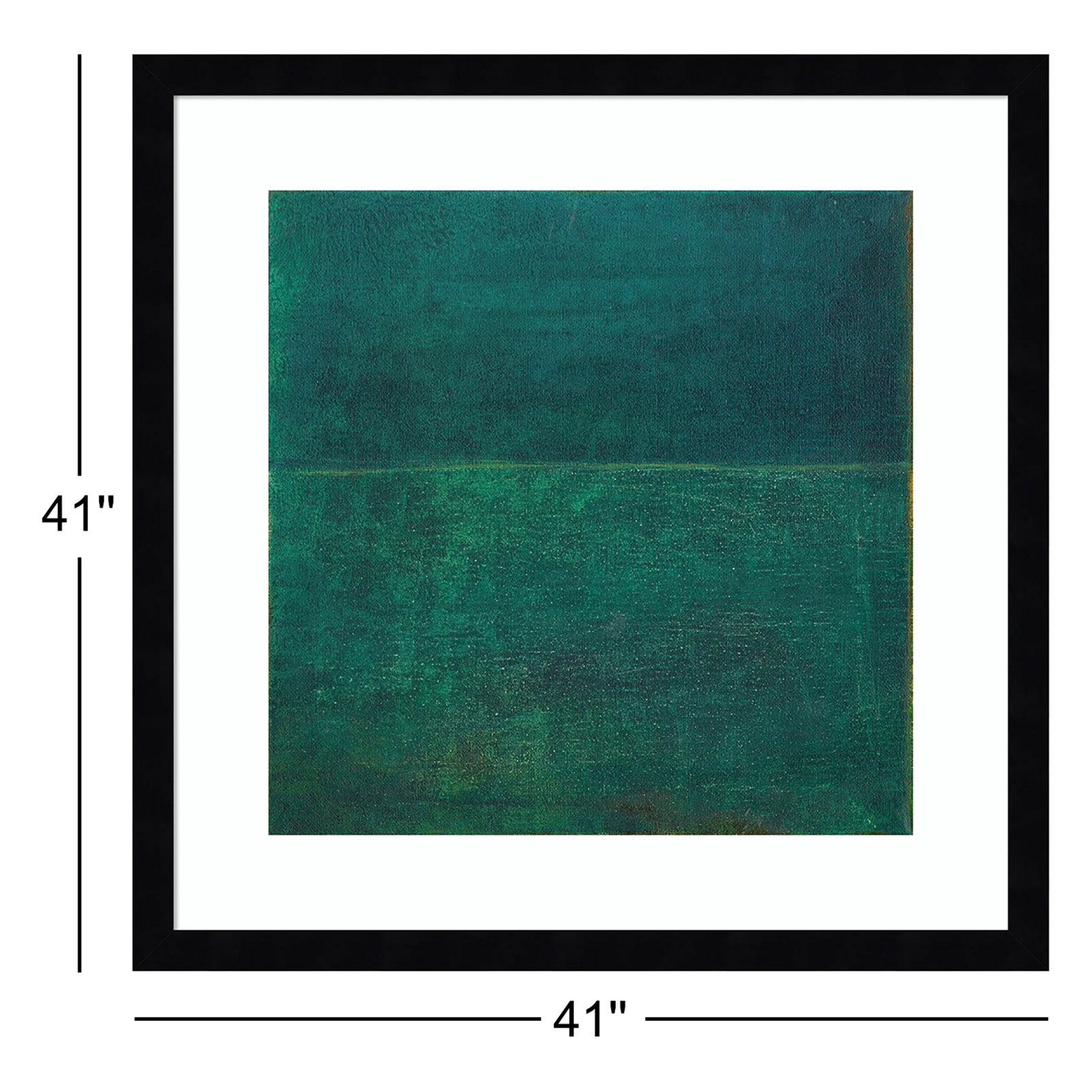 Green Zen I by Jodi Fuchs, Black Framed Paper, 41.12" H x 41.12" W x 0.88" D