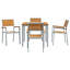 5 Piece Garden Dining Set Metal-1763093350