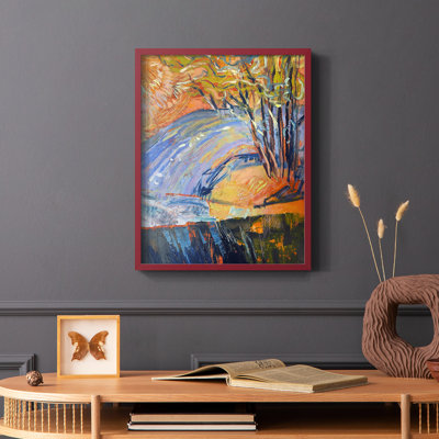 «Cadmium Winter Solstice III», reproduction encadrée - bois massif