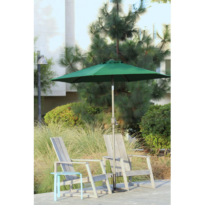 Parasol de patio à manivelle et inclinable en aluminium