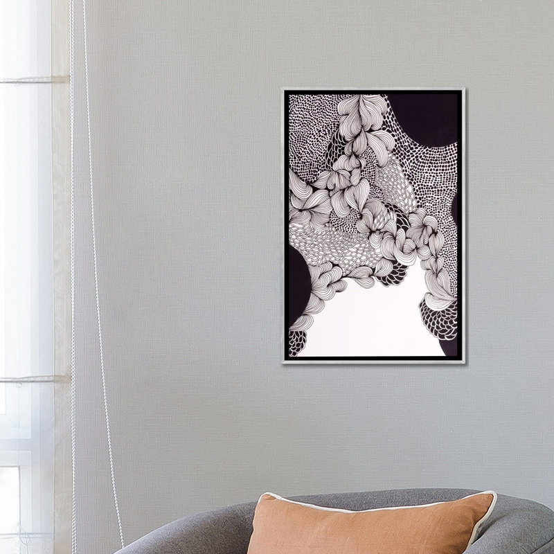 « waves of joie » par des loges de helen-impression sur image, H 26 po x l 18 po x 1,5 po, Toile avec cadre argenté