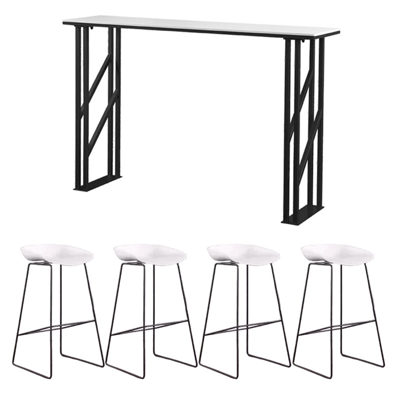 Anza, Blanc / noir, H 41,3 po x L 55,1 po x l 15,7 po, Blanc