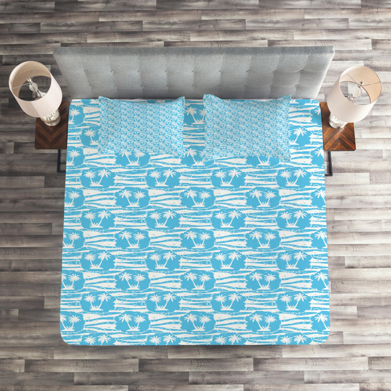 Coastal Coverlet, King Bedspread + 2 Shams