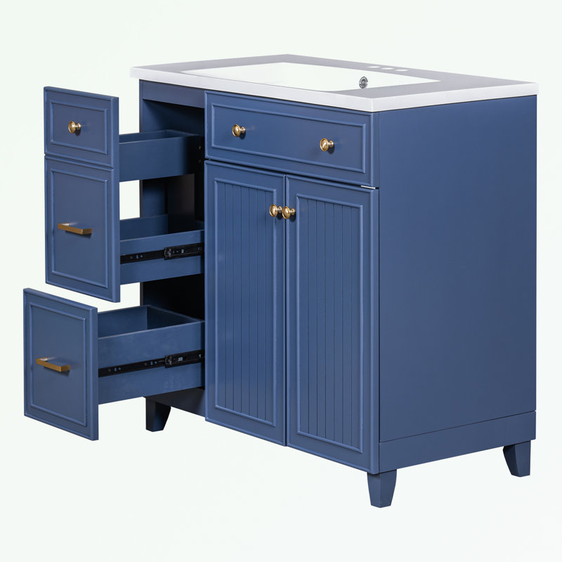 Rangement pour salle de bain Starletta, Marine