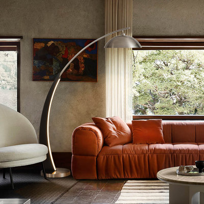 Point Break Arc Floor Lamp with Nightlight Feature - 75", 4-Way Rotary Switch