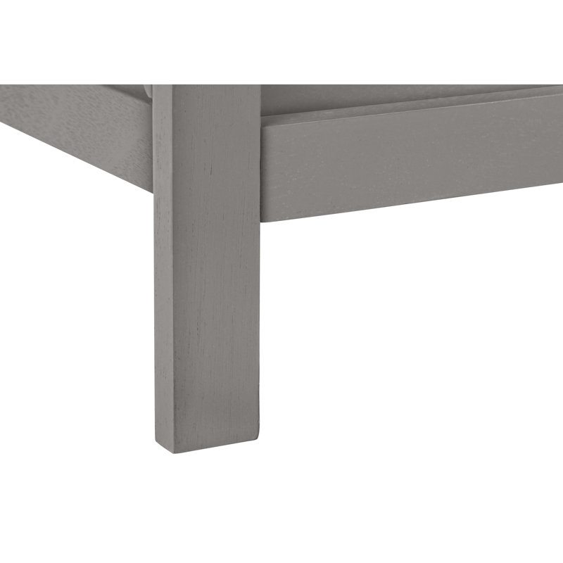 Grey Veneer Accent Table With 2 Tier Storage And For Bedroom Living Room Decoration End In Veneer, Drawer Shelf