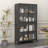 Premium Metal Storage Cabinet With Tempered Glass Doors, Adjustable Shelves, Anti-Tipping Device, And Magnetic Silent Closure For Home And Office Use