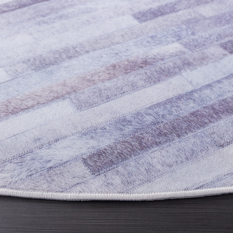 Aubrieana Performance Machine Washable Abstract Rug, Round 6'
