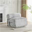 Fauteuil à billes pliable Latina, gris clair