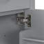 Armoire de salle de bain grise 60 po avec lavabo double, tiroir et rangement réglable-110263436-110263438