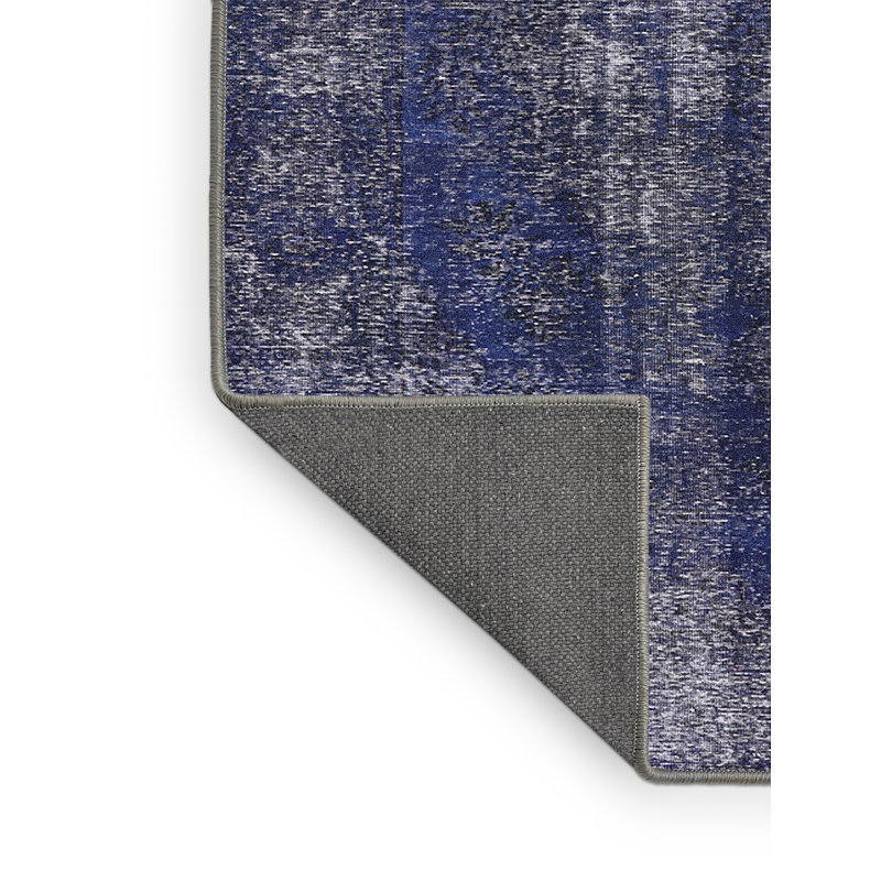 Tapis oriental gris / bleu foncé Roddickton, Rectangle 2 pi x 4 pi