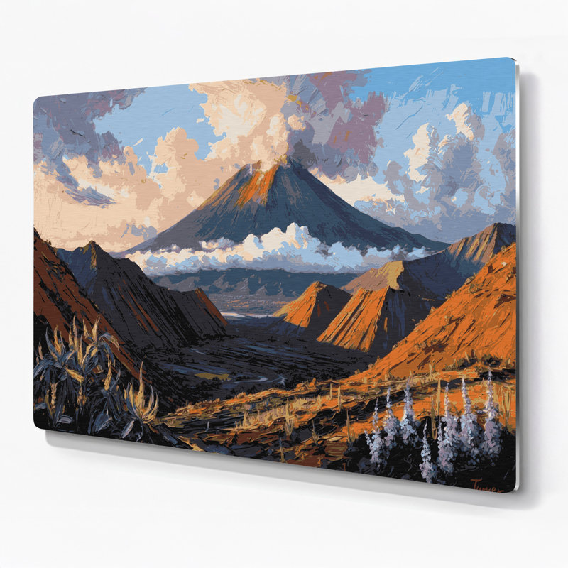 Art mural mauve, villes, îles Canaries, Espagne, H 132 po x l 168 po x P 0,05 po