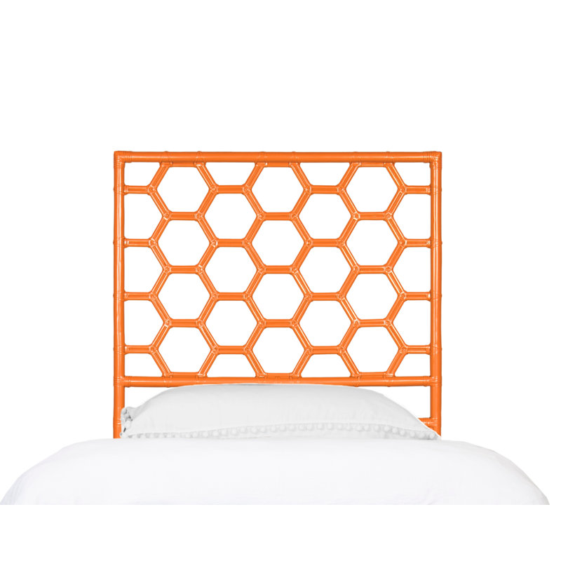 Tête de lit à structure ouverte en osier / rotin Honeycomb, Simple, Orange citron