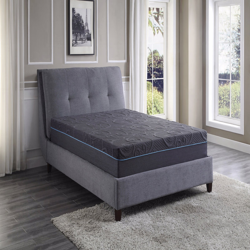 Matelas hybride en mousse viscoélastique imprégnée de gel, matelas dans une boîte, Très grand lit