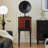 Maroon+Black Free Form Solid + Manufactured Wood+Copper Media Players