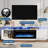 70" Fireplace TV Stand with 36" Electric Fireplace, 12 Colors LED Lights, 750W/1500W for Max 80" TV
