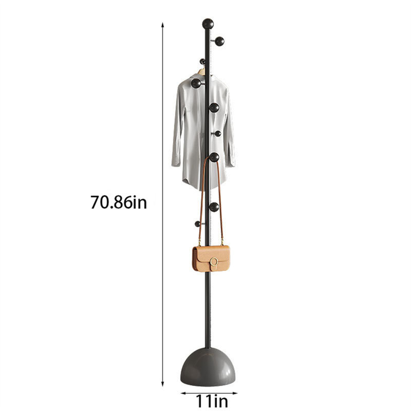 Cream Breeze Metal Art Clothes And Hat Stand, Black/Gray