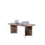 Table basse ovale en pilule, marbre brun-1616540069