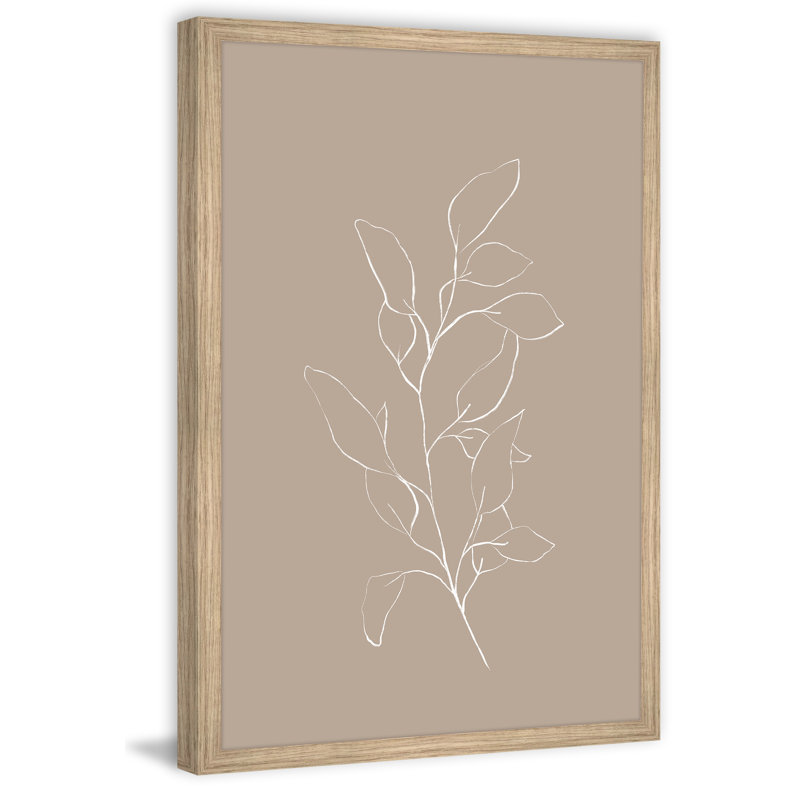 Bare Leaves - Single Picture Frame Painting, 30cm H x 20cm W x 3.81cm D